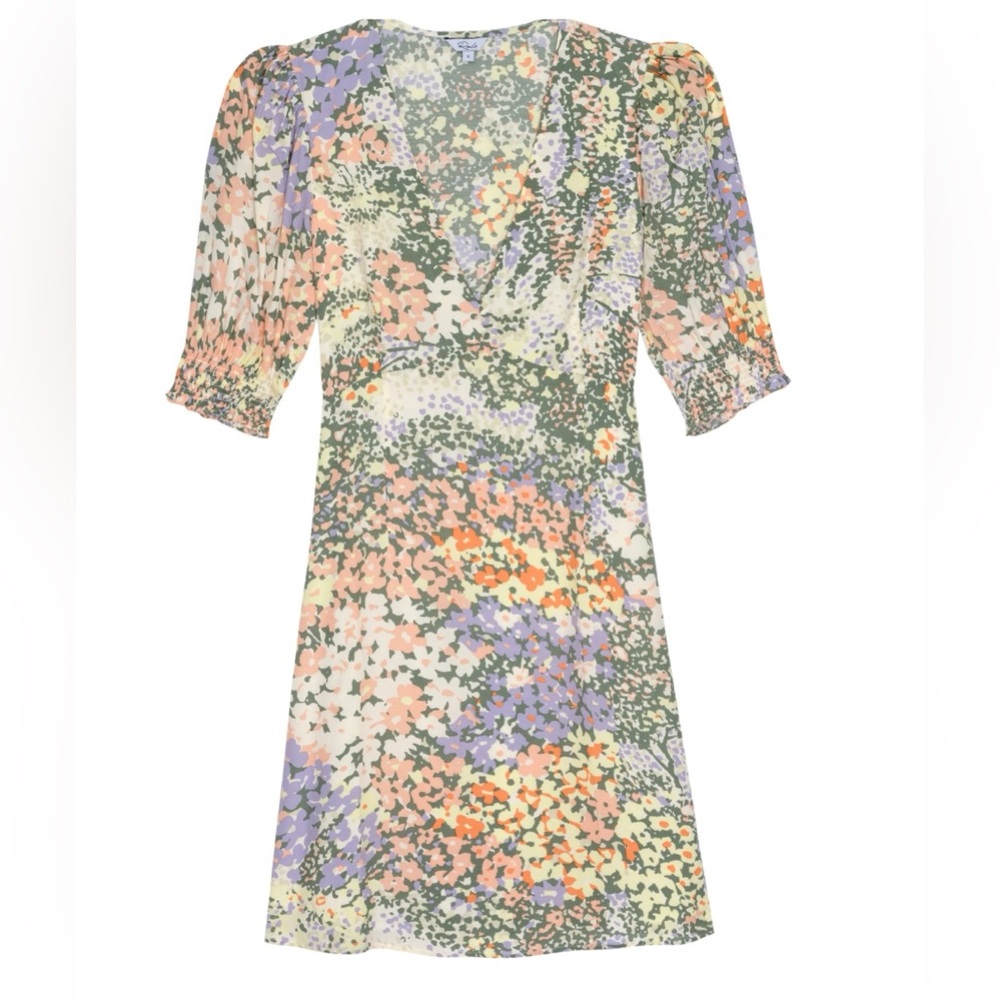 Rails Floral Mini Dress in Green, Lavender, Peach
